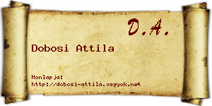 Dobosi Attila névjegykártya